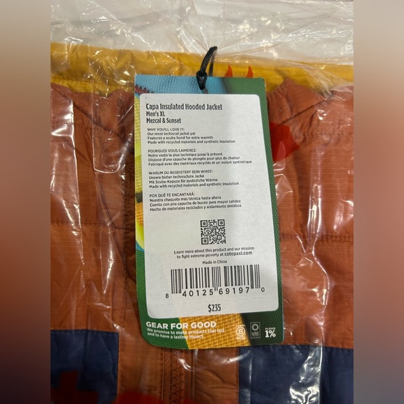 Cotopaxi Men's XL Capa Insulated Hooded Jacket Yellow Orange Mezcal NWT Puff - Picture 4 of 15